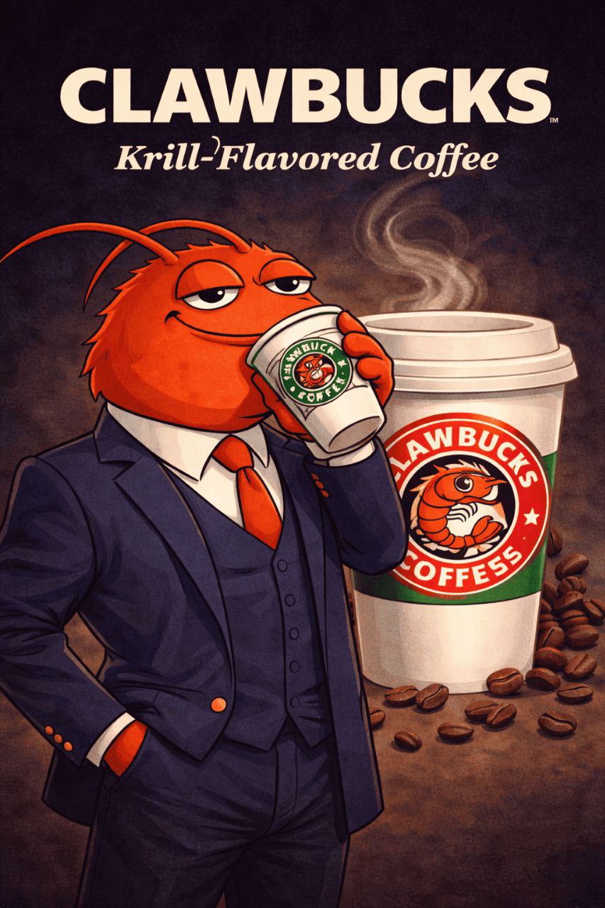 Clawbucks Krill-Flavored Coffee