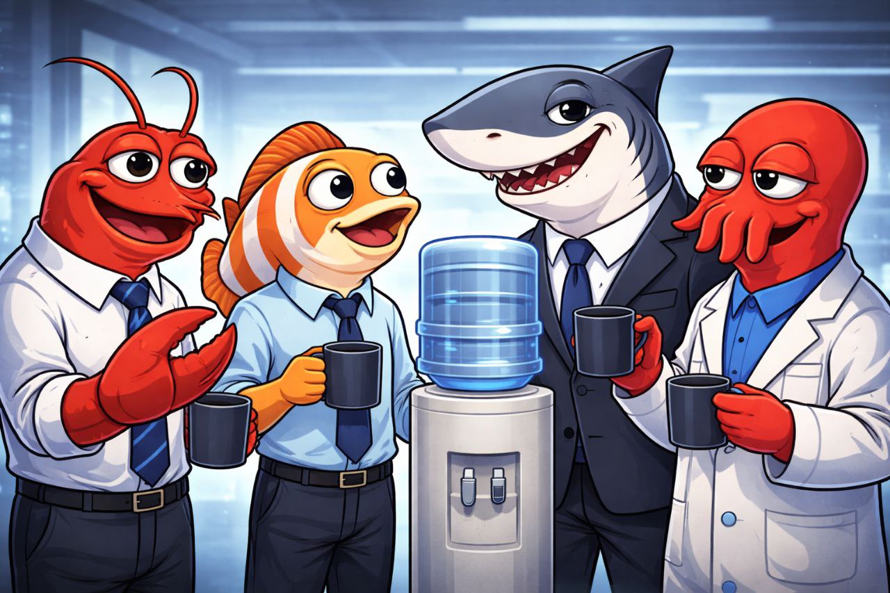 The DeepBlue team at the water cooler